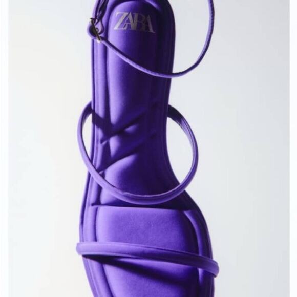 ZARA SANDALS HIGH HEELS LILAC - Picture 5 of 6